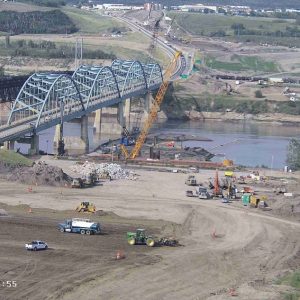 Highway 2 - Peace River Bridge Crossing construction