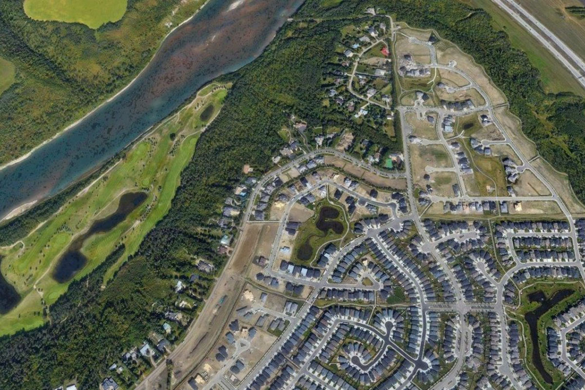 New Subdivision aerial view